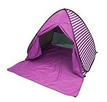 Eplze YBK Tech Automatic Pop Up Beach Tent UV Protection Instant Portable Quick Cabana Sun Shelter for 2-3 Persons- Stripe Design (Pink)