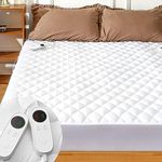 Heated Mattress Pad California King Size with 9 Heat Settings Controller Quilted Electric Mattress Pad Fit Up to 21 Inch