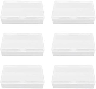 Playing Card Deck Cases Box: 6 Pcs Plastic Empty Playing Card Holder Case Box Storage Organizer Snaps Closed