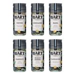 BART Essential Herbs Bundle - Including Thyme, Oregano, Basil, Parsley, Mixed Herbs & Tarragon - Essential Seasoning Kit (Bulk Buy Pack of 6)