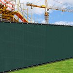 iCover 5x50ft (1.5x15.2m) Privacy Screen Fence, Garden Windscreen Mesh Shade Sail Net Barrier, Reinforced Bindings and Brass Grommets Cable Zip Ties Included, Green