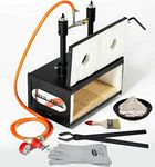 DEVIL-FORGE Farrier Gas Propane Forge DFHS2+1D/5.2”, 2 Burners DFP (160.000 BTU) use 1 or 2, Gas Ball Valve, Air Choke, 1 Door, Horseshoe Makers, Knife Making, Blacksmith, 2500°F / 1370°C, high 5.2"