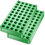 2Pcs Vial Rack,Green Polypropylene(PP) Vial Holder for 2mL Autosampler Vials with 50 Holds Diameter 12mm,Stackable Vial Racks,Centrifuge Tube Rack,Bottle Rack by Biomed Scientific