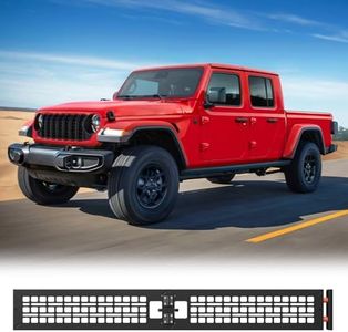 Tecbaba Truck Bed Divider Compatible with 2020-2025 Jeep Gladiator Non-Slip Cargo Organizer Management Aluminium Alloy Foldable Keep Organized for Cargo Area All Weather 2024 Gladiator Accessories