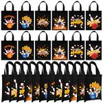 Kajaia 24 Pcs Bowling Party Favor Bags Bowling Goodie Bags Reusable Non Woven Bowling Gift Bags with Handles Bowling Party Decor Bowling Birthday Party Supplies(Cute Style)