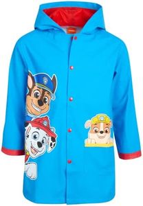 Nickelodeon Boys' Rain Jacket - Hooded Slicker Shell Raincoat: Baby Shark, Paw Patrol (Size: 4-7), Size 6/7, Paw Patrol