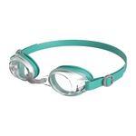 Speedo Unisex Jet V2 Swimming Goggles, Anti-Fog, Jade/Silver/Clear, One Size