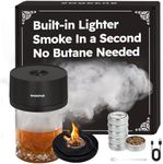 Electric Whiskey Smoker Kit with 6 Wood Chips, Rechargeable Cocktail Smoker Kit Built in Lighter, No Butane Needed, Birthday Christmas Anniversary Bourbon Whiskey Gifts for Men,Dad,Husband