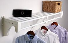 EZ Shelf - 40 - 75 Expandable Closet Shelf & Rod - White - 2 End Brackets by EZ Shelf