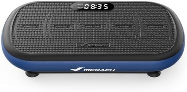 MERACH Vibration Plate Exercise Machine, Vibration Plate 440 Lbs Capacity, Bluetooth and Silicone Pedal, Stimulate Deep Fat, Vibration Plate for Lymphatic Drainage, Vibrating for Weight Loss (Blue)