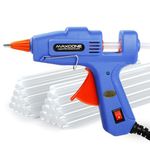 Hot Glue Gun Fireproof Mini Glue Gun with 30pcs Glue Sticks 7 mm Upgraded Version, 20W Hot Glue Gun Blue Fast Heating for DIY Craft Projects and Home Quick Repairs