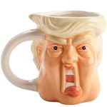 ZONSUSE Funny Coffee Mugs, Novel Presidential Head Shaped Mug, Personalized Creative Office Cups, Cute 3D Emoji Cup, Quirky Gifts for Grandpa Dad Boy Boyfriend 450ml (E)