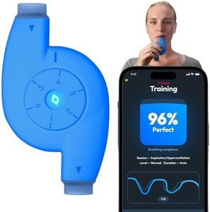 Oumua Smart Breathing Trainer | Lung Trainer with AI-Powered Oumua App | Lung Exerciser Device 30+ Training Protocols to Improve Wellbeing and Athletic Perfrormance