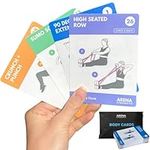 Arena Strength Band Fitness Workout Cards- Instructional Fitness Deck for Resistance Band Workouts, Beginner Fitness Guide for Resistance Band Training Exercises at Home. Includes Workout Routines.