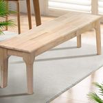 LEVEDE Wooden Dining Bench Chairs, 