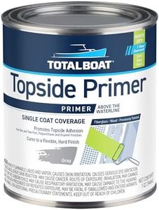 TotalBoat Marine Topside Boat Paint Primer for Fiberglass and Wood (Gray, Quart), 1 Quarts (Pack of 1)