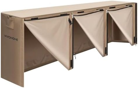 VIVOHOME 12ft Waterproof Outdoor Firewood Log Rack Cover, Brown