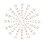 DECORA Ivory Flat Back Pearls,500pcs Half Round Pearl Beads in Assorted Sizes for DIY Craft Project Wedding Jewelry Necklace Nail Art Shoe Decoration