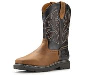 SUREWAY Western Boots - Men’s Square Toe Work Boot,Pull On Leather Wellington Boots,Durable Classic Slip Resistant Soft Toe Cowboy Boot, Black.bn, 12