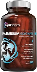 Magnesium Glycinate - 100% Pure Albion TRAACS Bisglycinate Chelate Supplement - 200 mg - 120 Vegetarian Capsules