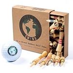 Green Swing Bamboo Golf Tees Mixed Sizes | Strong Sustainable Biodegradable | 30pcs