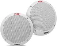 Pyle 6.5 Inch Dual Marine Speakers - 2 Way Waterproof and Weather Resistant Outdoor Audio Stereo Sound System with 400 Watt Power, Polypropylene Cone and Butyl Rubber Surround - 1 Pair - PLMR605W (White)