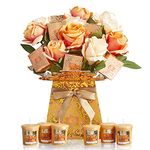 thegiftbox Candle Bouquet Gifts for Women Gifts for Mum Ladies Luxury Gifts for Birthday Christmas Gifts (SunsetRose)