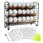 SWOMMOLY Spice Rack with Jars - 21 