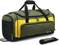 MIER Large Duffel Bag Men's Gym Bag with Shoe Compartment, 60L, Green