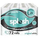 Splesh by Cusheen 3-ply Toilet Roll - Unscented (72 Pack) Soft, Quilted Bulk Toilet Rolls, Toilet Tissue and Loo Rolls – Eco-Friendly Toilet Paper Sustainably Crafted in The UK