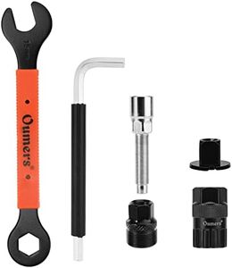 Oumers Crank Puller Bike Tool Set, Practical Bicycle Repair Tools with 15mm Bicycle Pedal Wrench Crank Extractor Freewheel Remover Allen Wrench with Square Head
