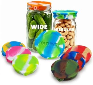 ORIGINAL CREATOR-8 Pack Silicone Mason Jar Lids for Ball, Kerr and More,Fit Regular Mouth & Wide Mouth Storage Caps for Mason/Canning Jars,Leak-Proof,Dishwasher Safe(Mixed-color)
