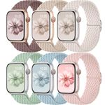 Braided Solo Loop for Apple Watch Band 46mm 42mm 40mm 41mm 38mm 44mm 45mm 42mm Ultra/2 49mm Men/Women,Stretchy Nylon Sport Wristband Strap for iWatch Bands Series 10/9/8/7/6 5/4/3/SE 44 45 41 40 mm