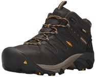 KEEN Utility Men's Lansing Mid Height Steel Toe Waterproof Work Boots, Raven/Tawny Olive, 9.5 UK