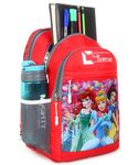 Le Corpus 25 L Disney Princess 3D Printed Lightweight School Bag, Backpack Suitable for 3 to 6 years kids Nursery, LKG, UKG, 1st Std Boys and Girls 16 Inches (Red)