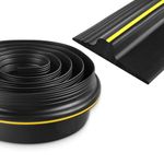 Garage Door Bottom Seal Universal Weather Stripping, Heavy Duty Rubber Threshold Draught Excluder, Weatherproof Self-Adhesive Garage Door Seal Strip for Insulation & Keeping Garage Clean & Dry