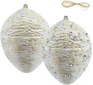 2 Pack Fake Wasp Nest Decoy Waterproof Latex Faux Hornet Nest Outdoor Hanging Fake Bee Hive Wasp Out Decoy for Pool Home Garden