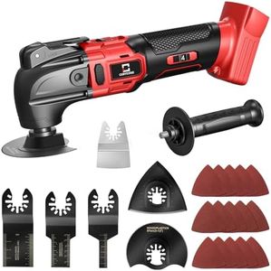 Cordless Oscillating Tool Compatible with Milwaukee 18V Battery, Brushless-Motor Tool with Auxiliary Handle, Oscillating Multi-Tool for Scraping, Sanding,Cutting Wood(Battery Not Included)