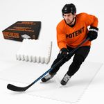 Potent Skate-Able Synthetic Ice Tiles - Safe for Skates, Expandable Hockey Training Surface, Easy to Assemble (1 Box (21 Sqft))
