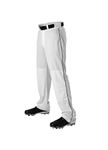 Alleson Ahtletic Boys Youth Baseball Pants with Braid, White/Navy, Small