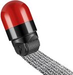 Identity Protection Roller Stamp Wide Rolling Theft Identity Prevention Stamp for Secure Confidential ID Blackout Security, Anti Theft and Privacy Safety (Red)