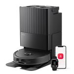 roborock QV 35S Robot Vacuum Cleaner with Mop, 10,000Pa Suction, Dual Anti-Tangle Brushes, Smart Obstacle Avoidance, Dual Liftable Spinning Mops, Auto Mop Washing&Drying, All-in-One Dock, Black