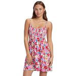 Roxy Women's Hot Tropics Mini Dress, Standard Made of Airy Viscose Fabric, This Printed Maxi Dress is Ready for Your Next Island Getaway., XL