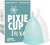 Two Soft Menstrual Cups - Most Comfortable Period Cups for Women with Tilted Cervix - Buy One We Give One - Includes Ebook Guide, Flushable Wash Wipes, Lube, & Storage Bag - Tampon & Pad Alternative