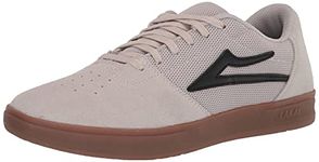 Lakai Men's Brighton Skate Shoe, White/Gum Suede, 9