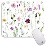 Armanza Square Mouse Pad Beautiful Flowers Plants, Personalized Premium-Textured Custom Mouse Mat Design, Washable Mousepad Lycra Cloth, Non-Slip Rubber Base Computer Mouse Pads for Wireless Mouse