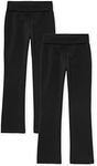 The Children's Place Girls Active Foldover Waist Pants, Black 2-Pack, X-Large