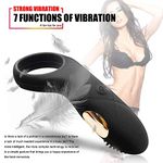 Fistsunbook Waterproof Male Enhancement Exercise Ring Flexible Rings 12 Frequency- 100% Safe Silicone Black Fistsunbook