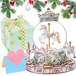 Christmas Carousel Horse Music Box 