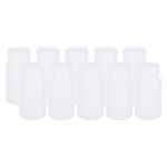 PATIKIL 24 Pcs 125ml Reagent Bottles, HDPE Wide Mouth Round Bottles with Screw Cap for Lab Water Reagent Liquids Solid Sample Storage Seal, Translucent White